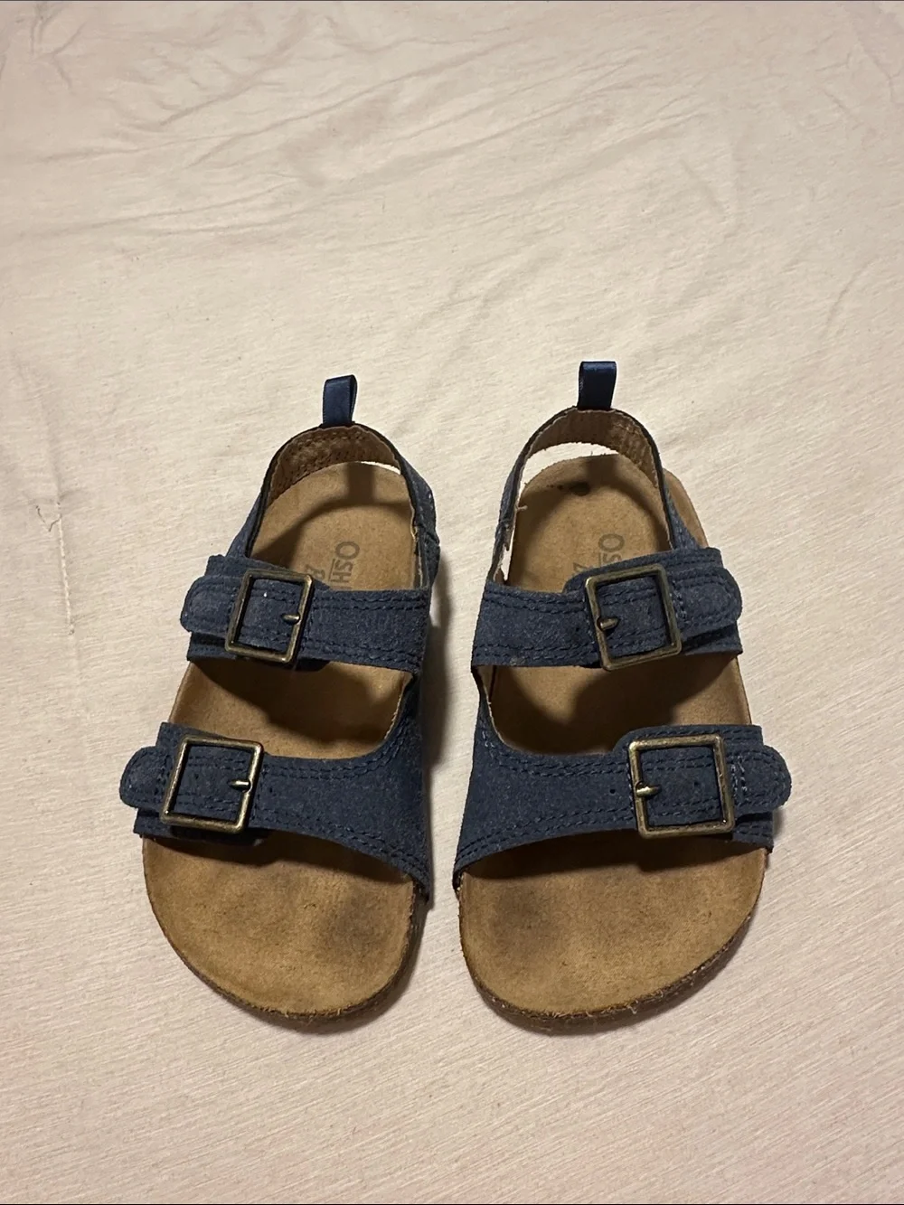 OshKosh B'gosh Navy Double-Strap Buckle Sandals